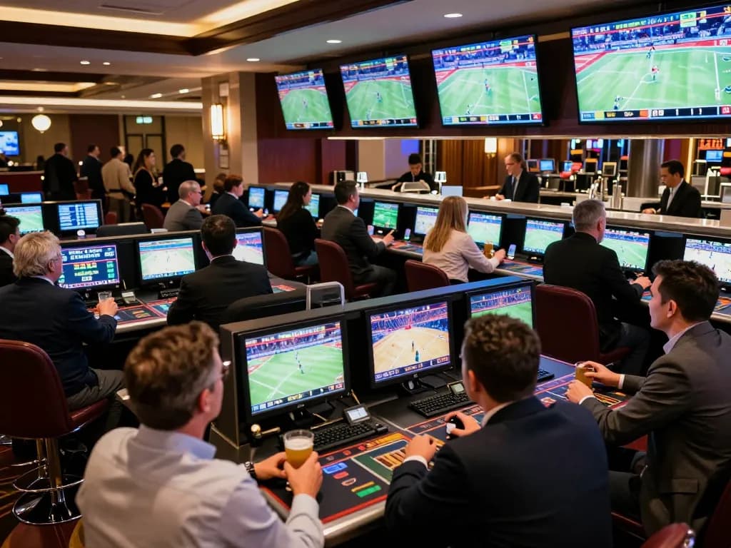 Watch ผลบอล live at a premier casino sports betting area with excitement and strategic gameplay