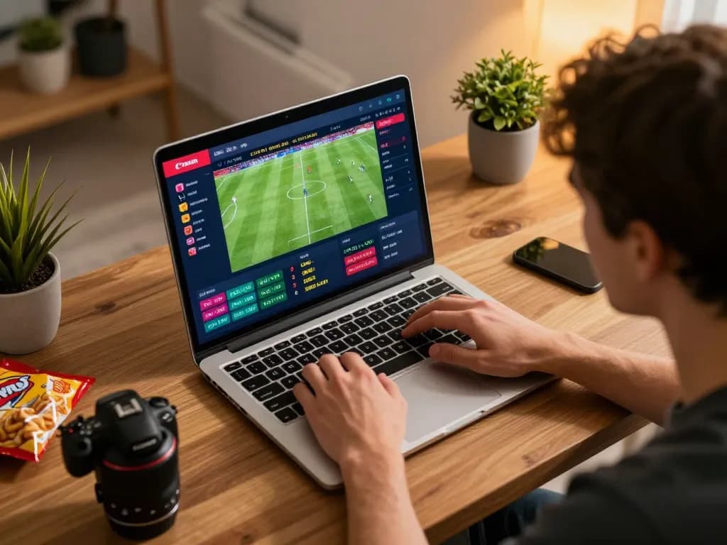 Engaged user placing wagers on KP88 sports betting website during live match.