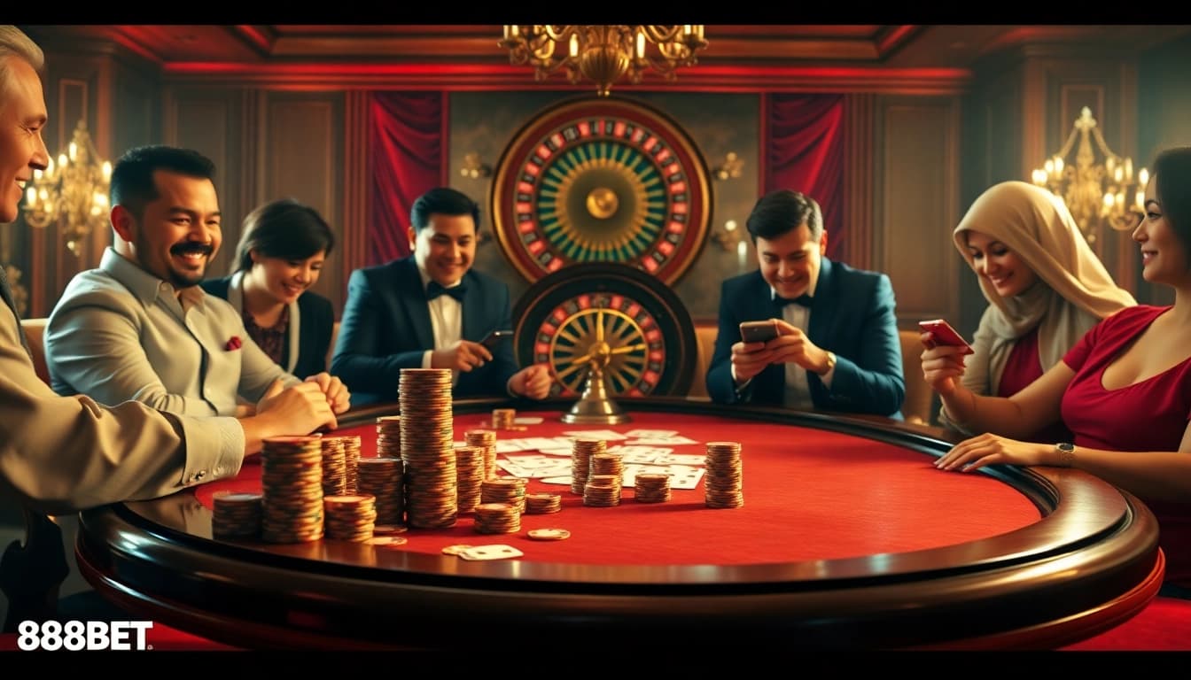 Experience the thrill of 188BET with vibrant poker gameplay and investment in online gambling excitement.
