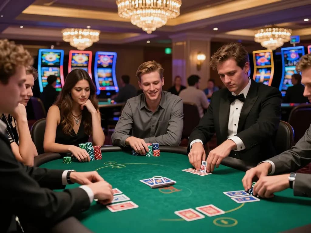 Players strategizing at a thrilling poker table while enjoying 23win gameplay experience.