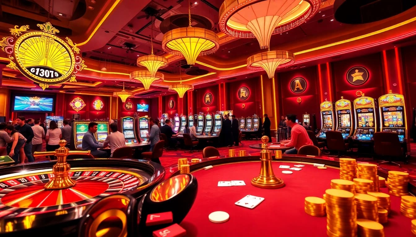 Experience the excitement of high-stakes gaming at https://cm88.autos/ with vibrant casino visuals showcasing roulette and poker.