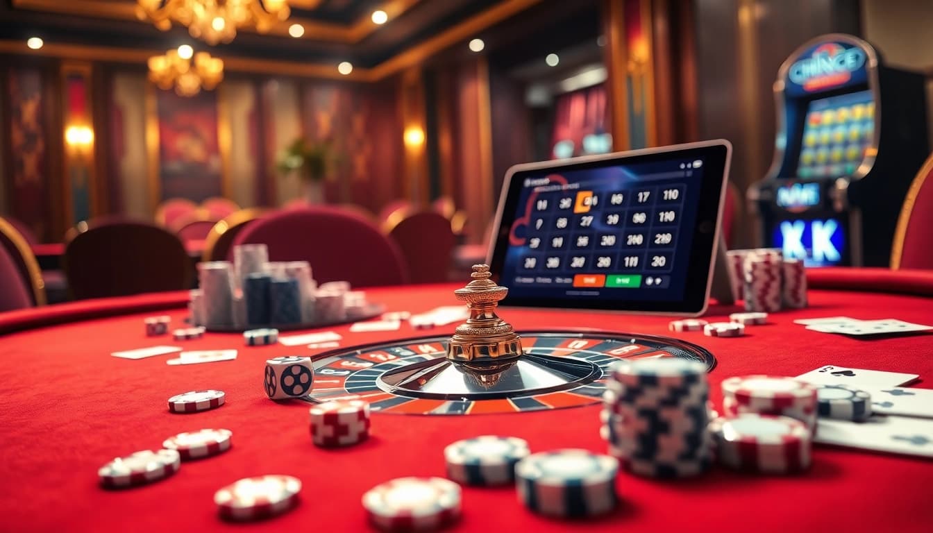 Experience thrilling casino excitement at https://nk88nk.com/ with a vibrant roulette table and gaming essentials.