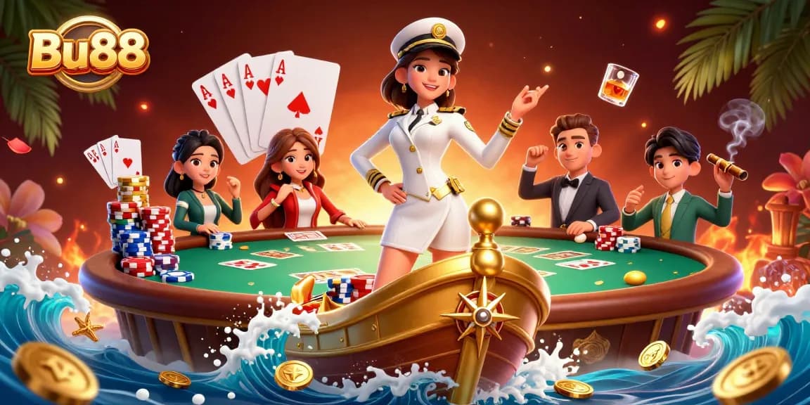 Engage in thrilling gambling action at Bu88 with vibrant poker games and an enchanting atmosphere.