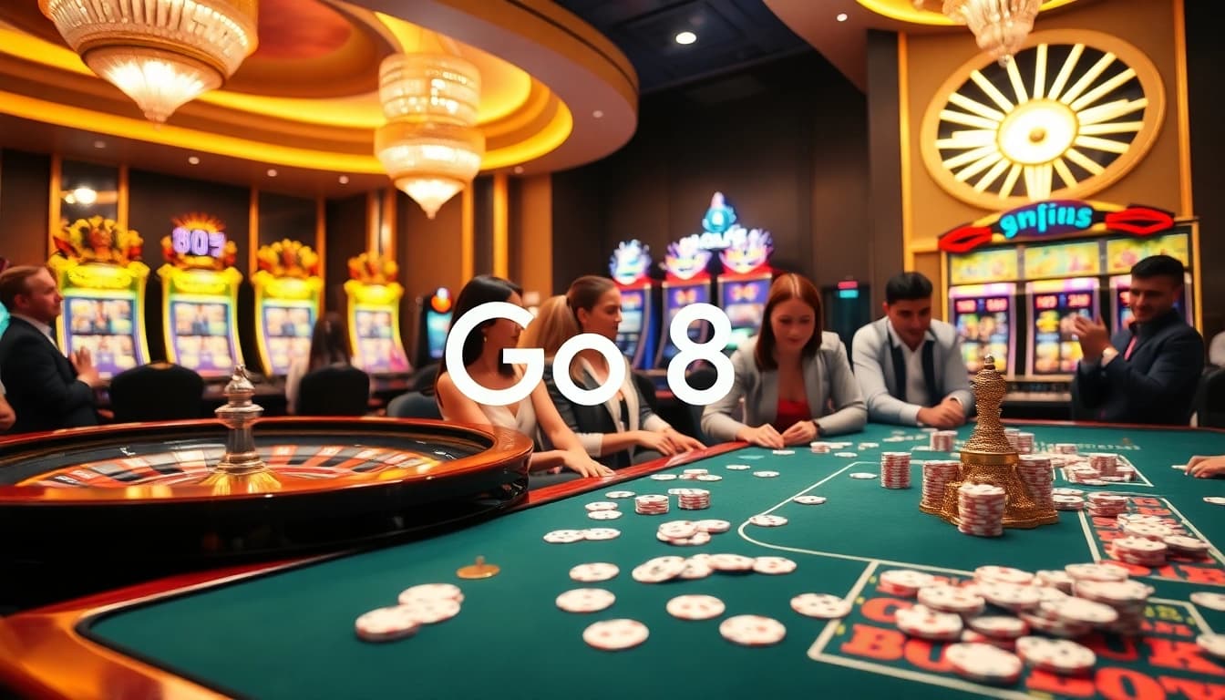Engage in thrilling gameplay at Go8 casino with vibrant tables and exciting machines.