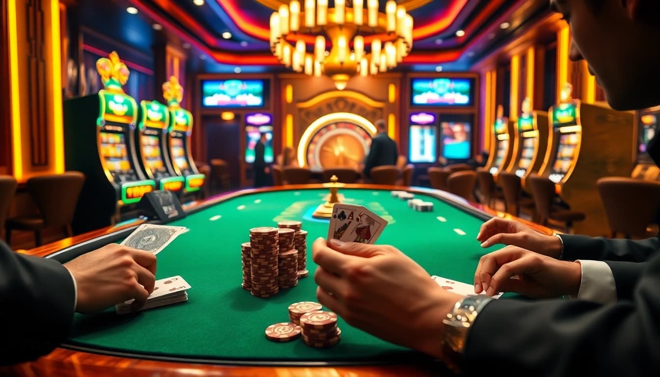 C168 players enjoying a high-stakes game at an upscale casino table