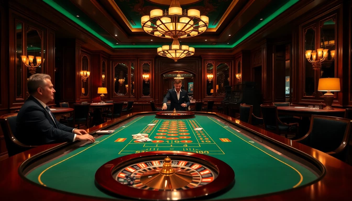 Players enjoying games at open88 casino, showcasing excitement and luxury in gaming.