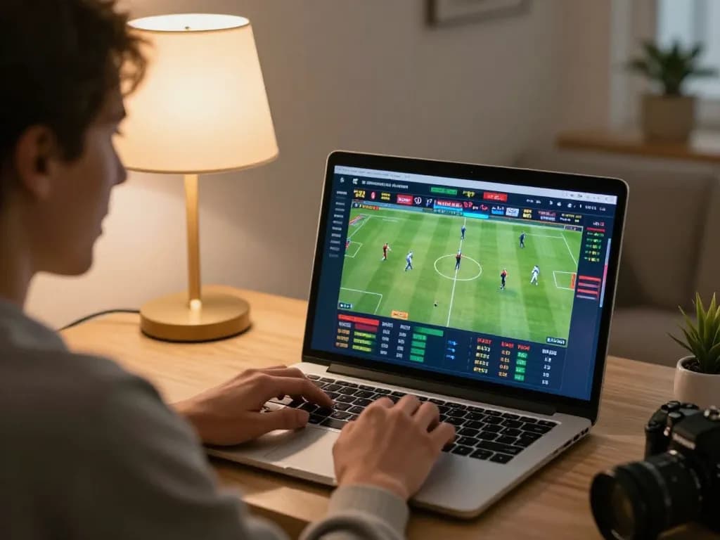 Placing bets on the go86vn sports betting platform while enjoying comfortable at-home ambiance.