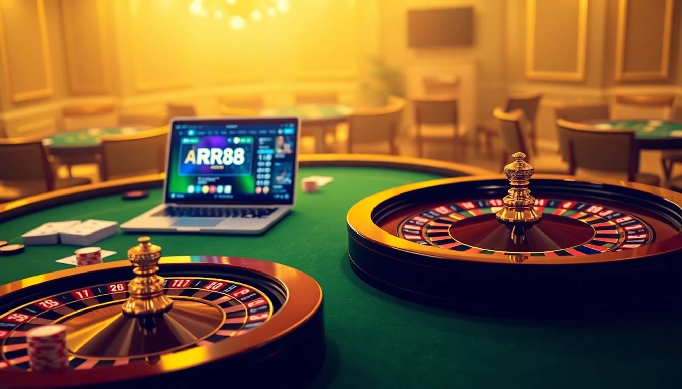 Join the excitement at RR88 with vibrant casino tables and thrilling gambling action.