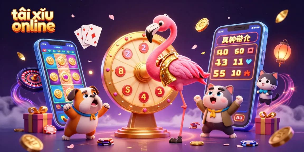Engage with tài xỉu online through a vibrant casino game show scene featuring interactive elements and dynamic visuals.