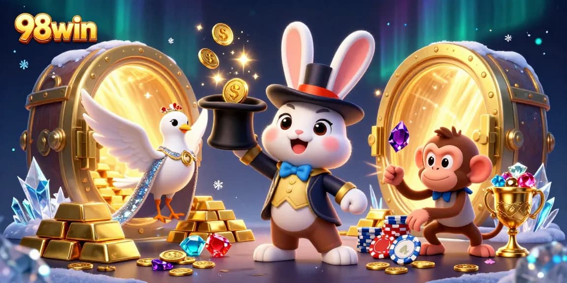 Spin the reels of fortune with 98win, where golden treasures and winning moments abound!