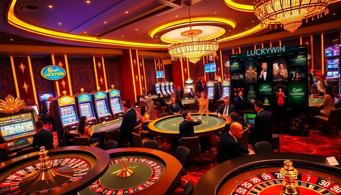 Experience the excitement of Luckywin casino with vibrant gaming visuals and engaging player interactions.