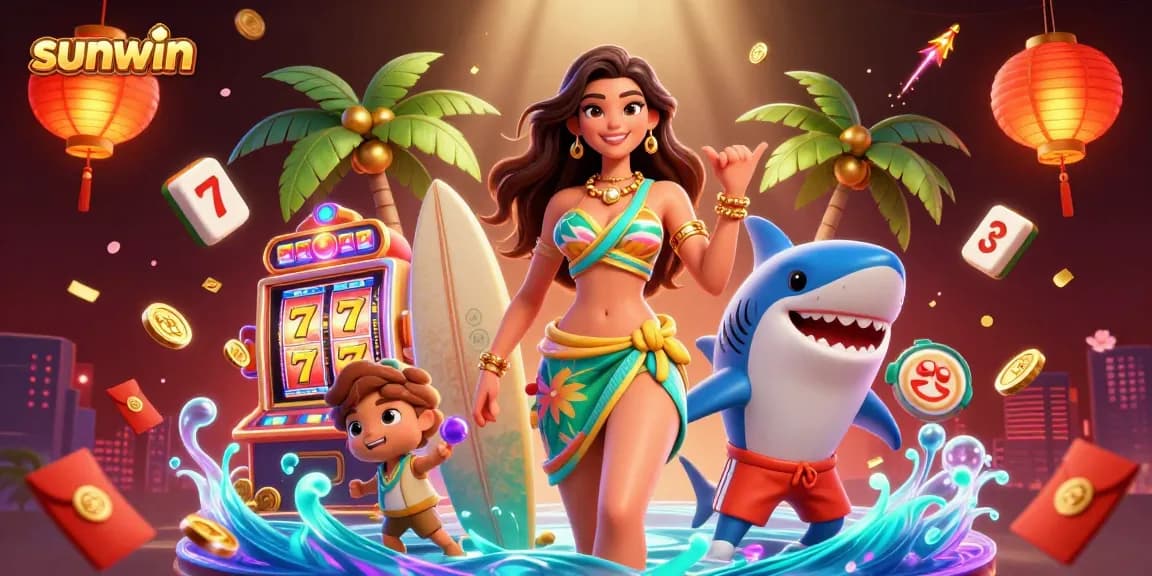 Experience thrilling gameplay at sunwin with colorful slot machines and dynamic characters.