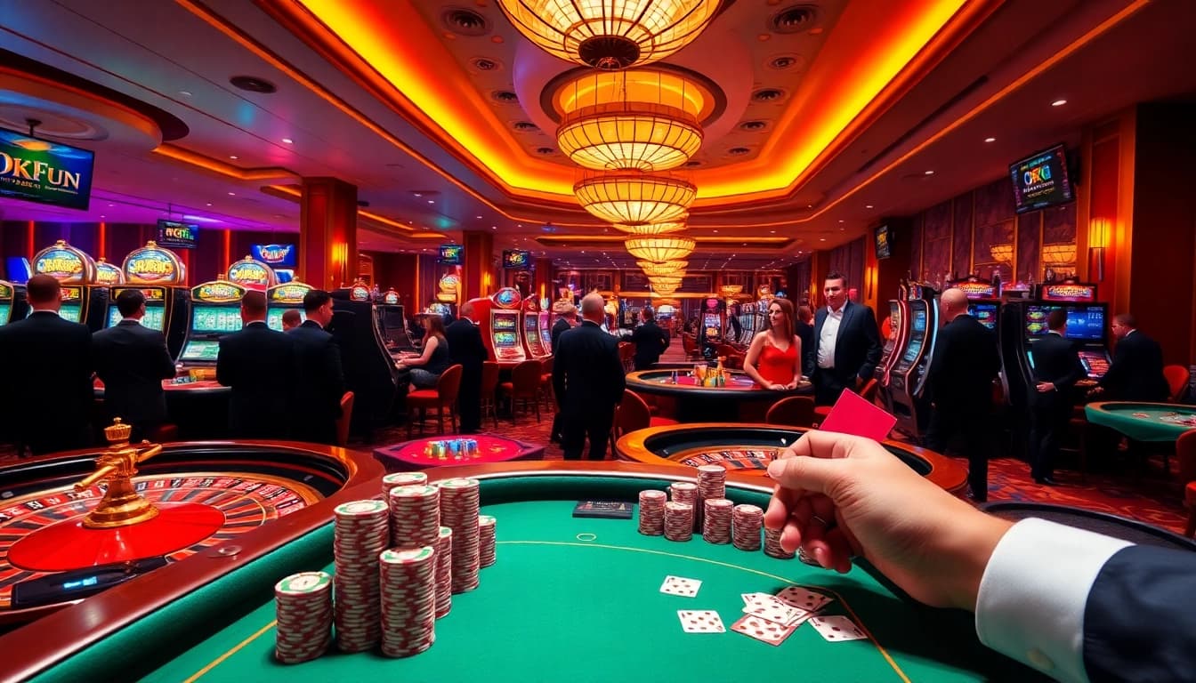 Experience the thrill of winning at OKFUN Casino with exciting gaming and vibrant ambiance.