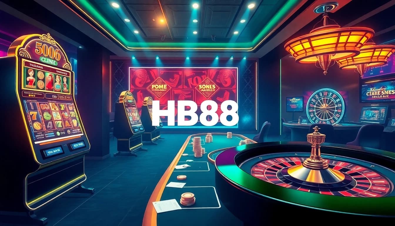 Experience high-stakes gaming on hb88 platform with vibrant tables, chips, and immersive graphics.