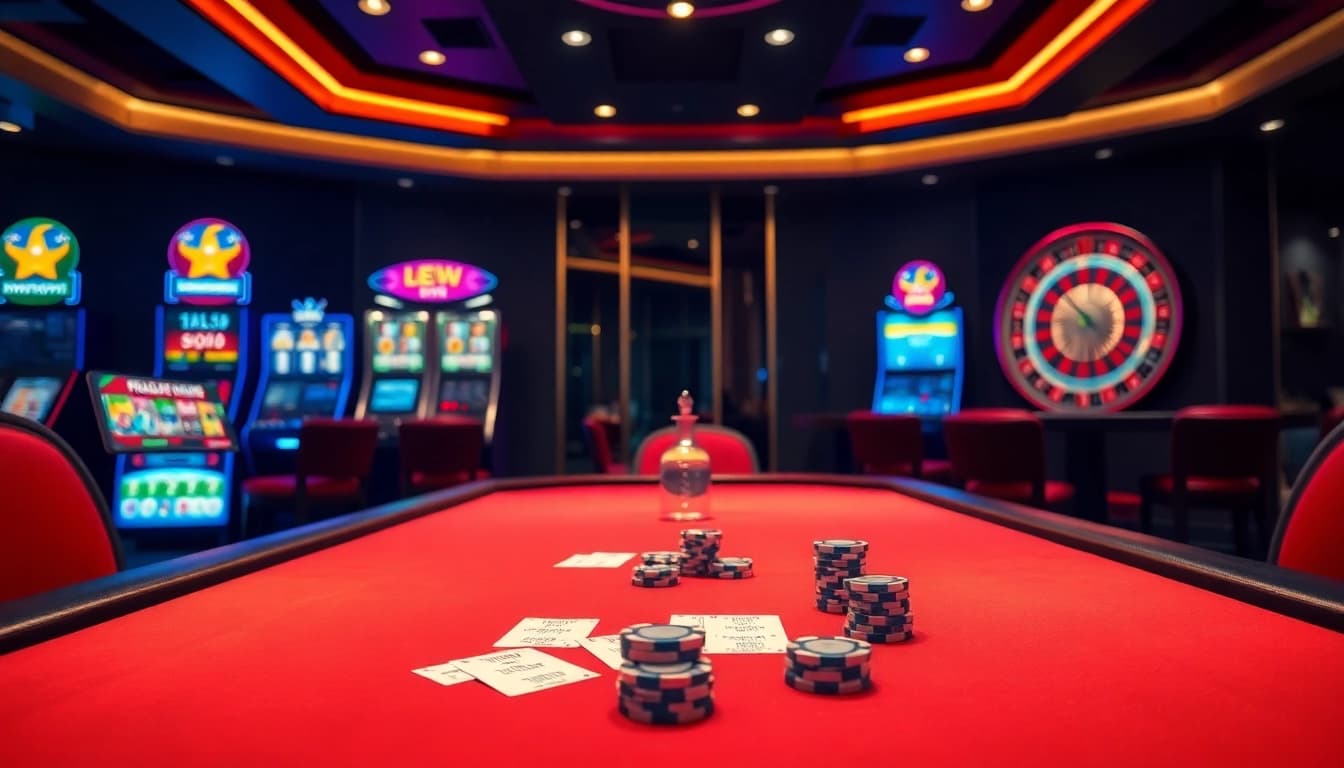 Experience high-stakes online gambling at https://luck8.media/ featuring poker tables and slot machines.