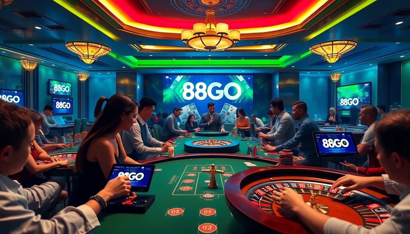 Exciting online casino experience with diverse players at 88GO platform