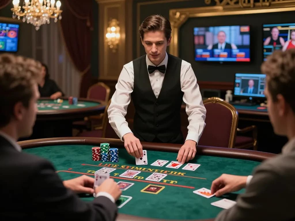 11BET live dealer casino scene with engaging gameplay and luxurious elements.