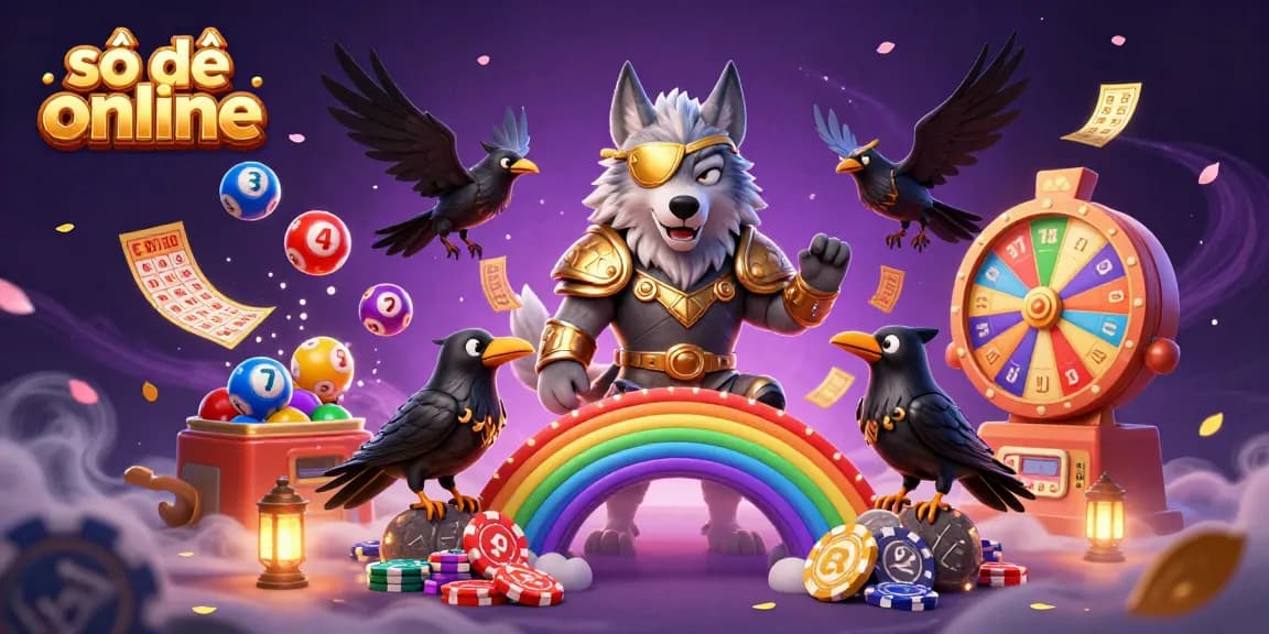 Engage in số đề online with lottery balls and vibrant casino elements floating around a mystical scene.