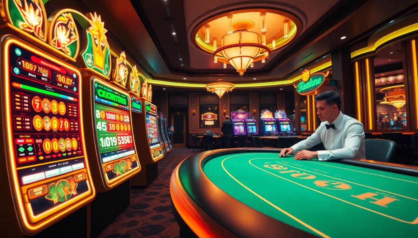 Engage with BDTK1 at a vibrant casino table with high-stakes betting and luxurious ambiance.