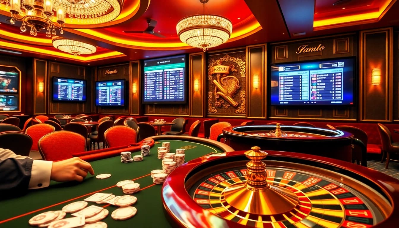 Gambling excitement at 68VIP with a professional poker table showcasing strategic play.