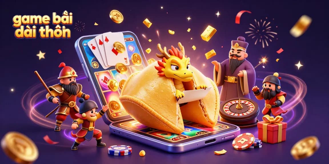 Experience game bài đổi thưởng excitement with a dynamic scene of fortune and games.