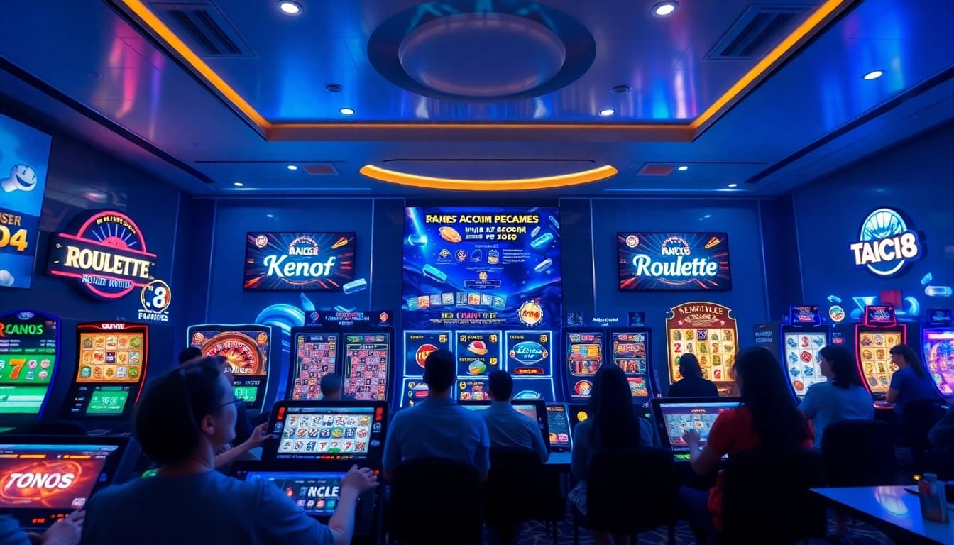 Engaging online gaming experience with ABC8 showcasing diverse games in a vibrant setting.