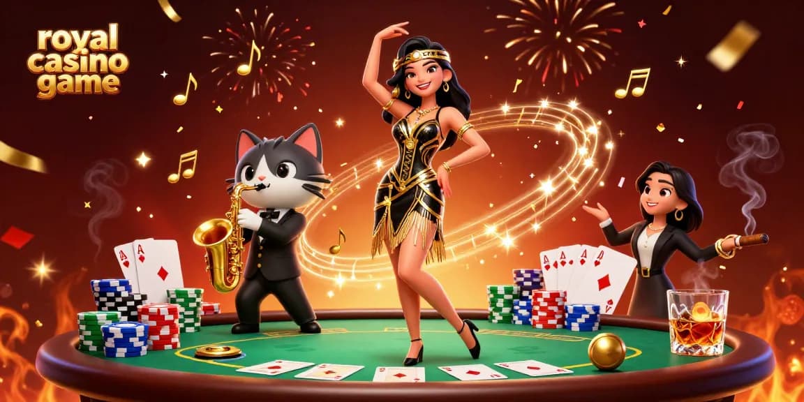 Experience the thrill of the royal casino game with vibrant characters and dynamic gambling elements.