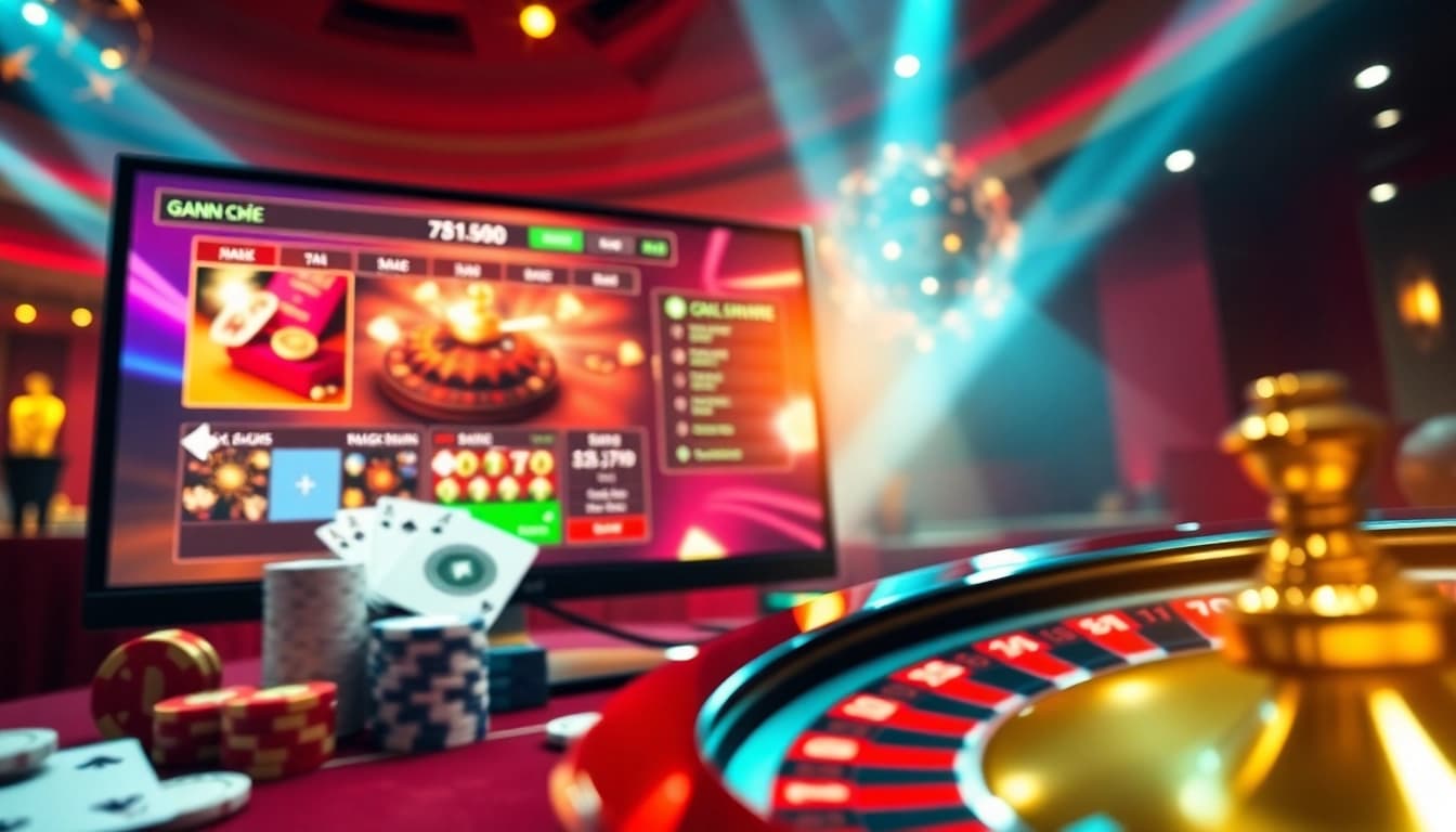 Experience the thrill of betting on Trang Chủ Kuwin with vibrant casino elements and a lively atmosphere.