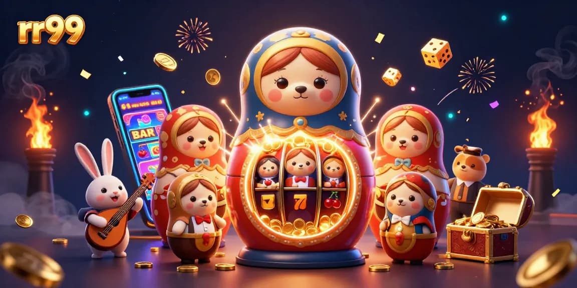 Experience thrilling casino action with rr99 featuring 3D cartoon bears and a jackpot explosion of coins.