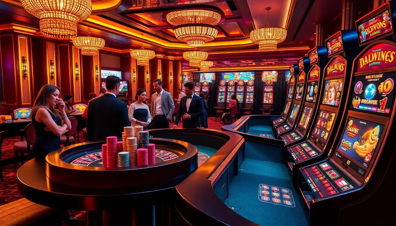 Experience thrilling online gambling at V7SB with players at a roulette table and colorful chips.