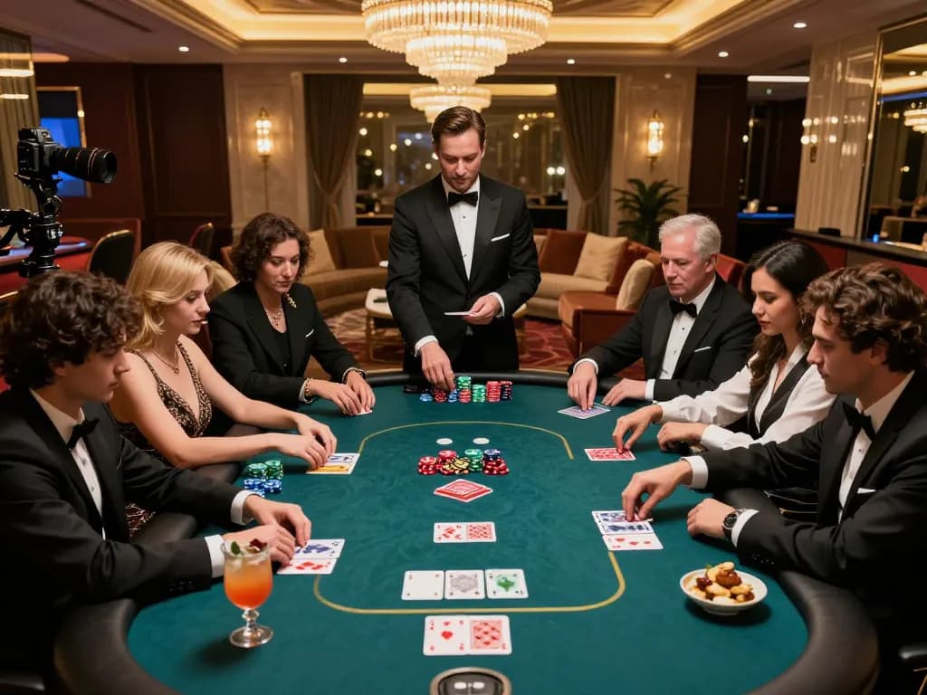 Engaged players at a VIP poker table showcasing strategy and excitement in game 789win.
