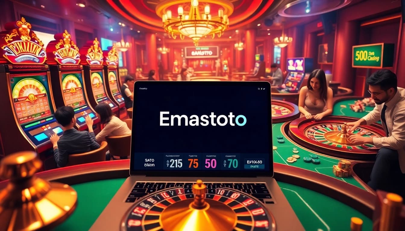 Experience the thrill of Emastoto gaming with vibrant casino tables and engaging gameplay.