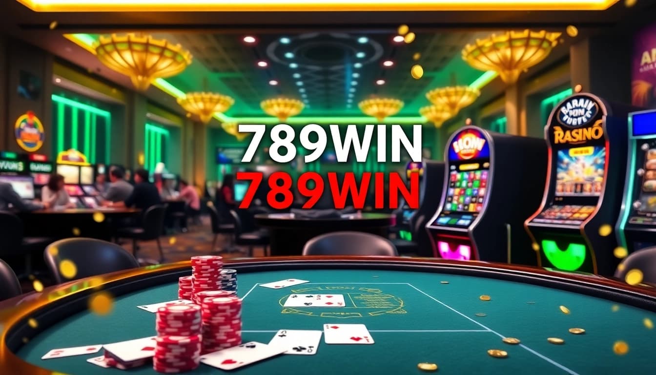 Experience thrilling gameplay at 789WIN with vibrant casino visuals and engaging gambling activities.