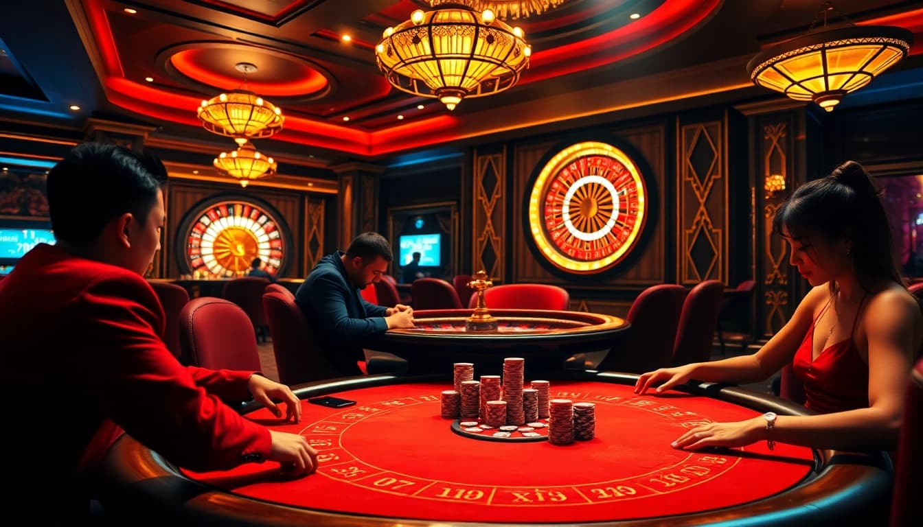 Experience thrilling gameplay at https://xx88.directory with a luxurious casino setting and engaged players.
