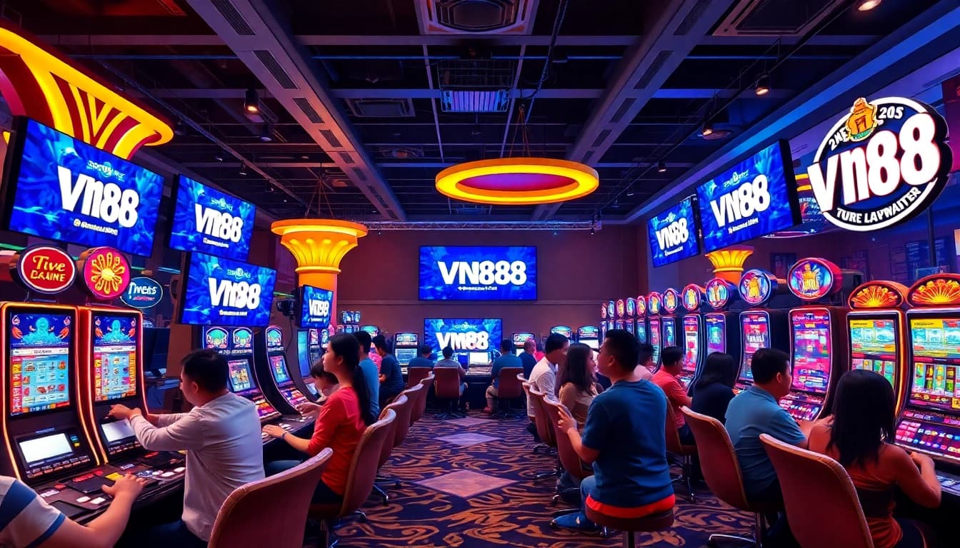 Exciting VN88 online casino scene showcasing diverse players in a vibrant gaming environment.