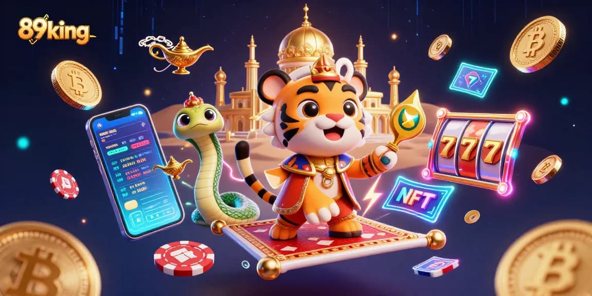 Immerse yourself in the exciting slots universe with 89king's vibrant casino artwork featuring colorful characters and dynamic elements