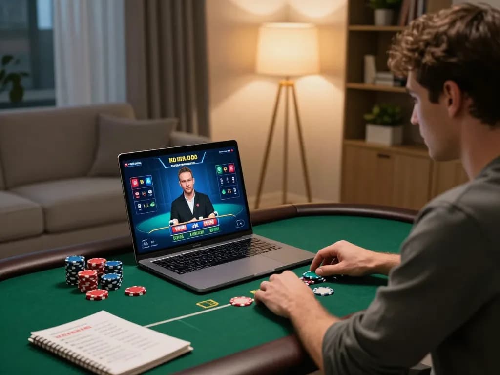 Player enjoying an online poker game at fly88 with engaging gameplay and strategic elements