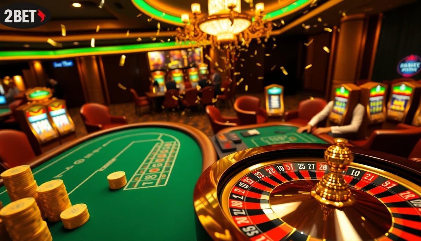 Experience the excitement of winning at 28BET with engaging casino tables and vibrant atmosphere.