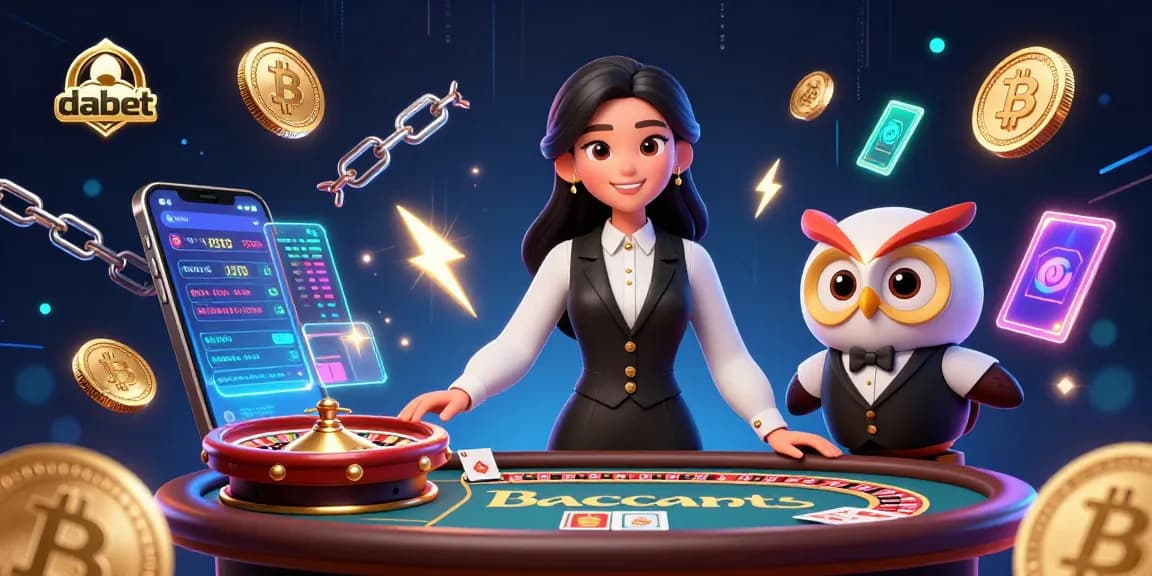 Dabet delivers an immersive baccarat experience with a charming dealer and dynamic game elements.
