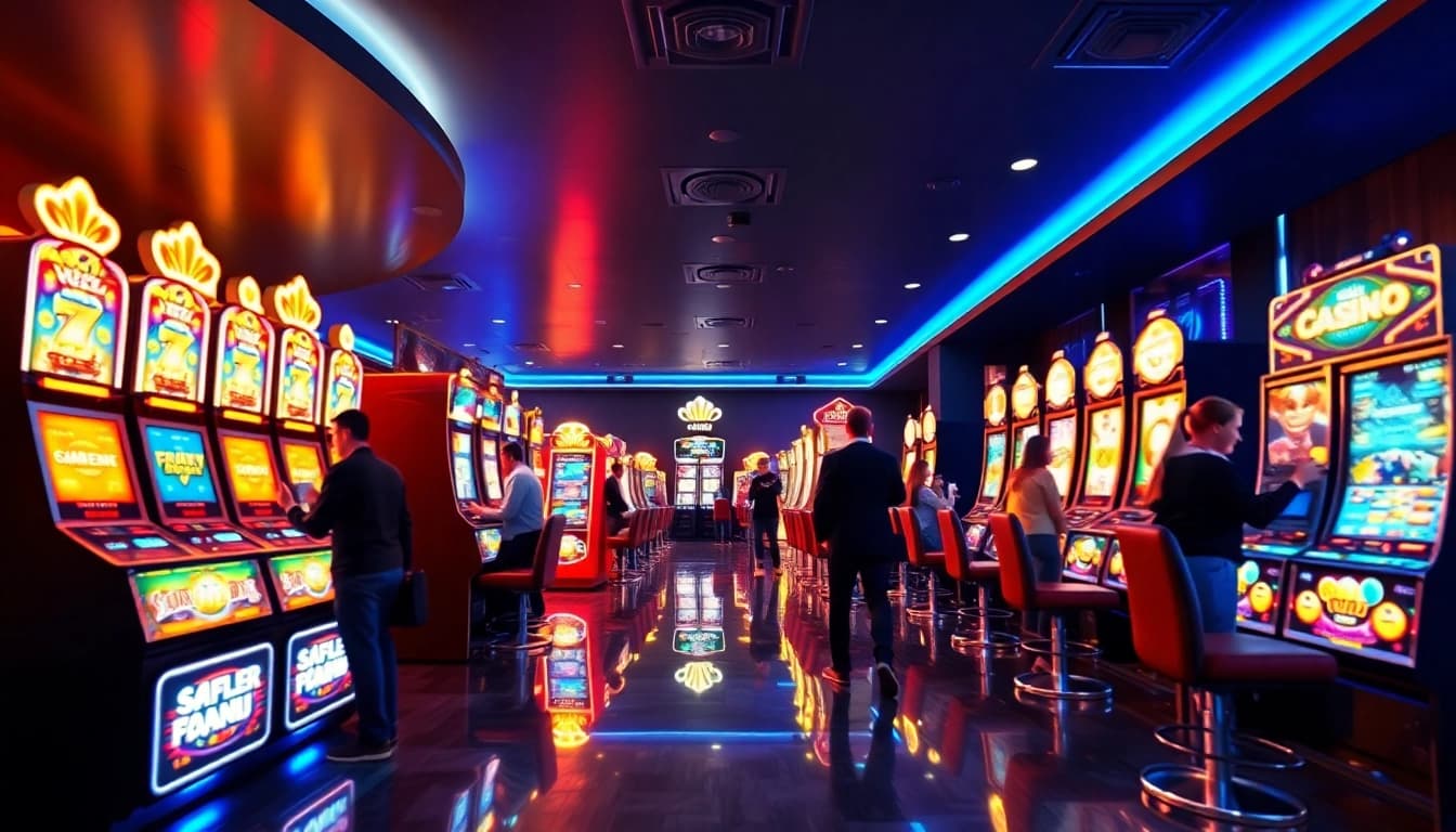 Experience the excitement of gaming at king88 casino with vibrant machines and welcoming ambiance.