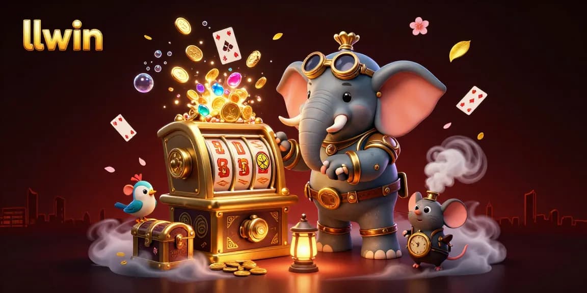 Spin the reels with llwin in this vibrant 3D casino adventure featuring exciting slot machines and treasure.