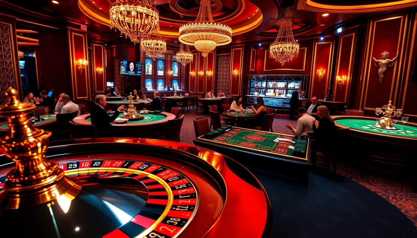 Experience the excitement of rr99 at a luxurious casino table with vibrant poker chips.