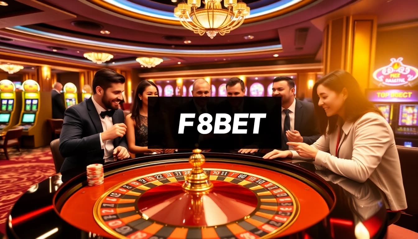 Exciting betting action at F8BET casino with roulette and vibrant chips.