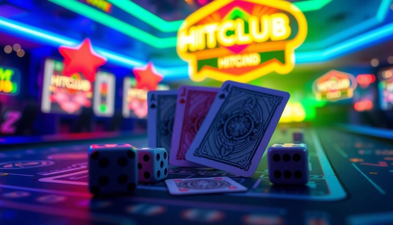 hitclub gaming platform showcasing vibrant digital gaming elements in an inviting atmosphere