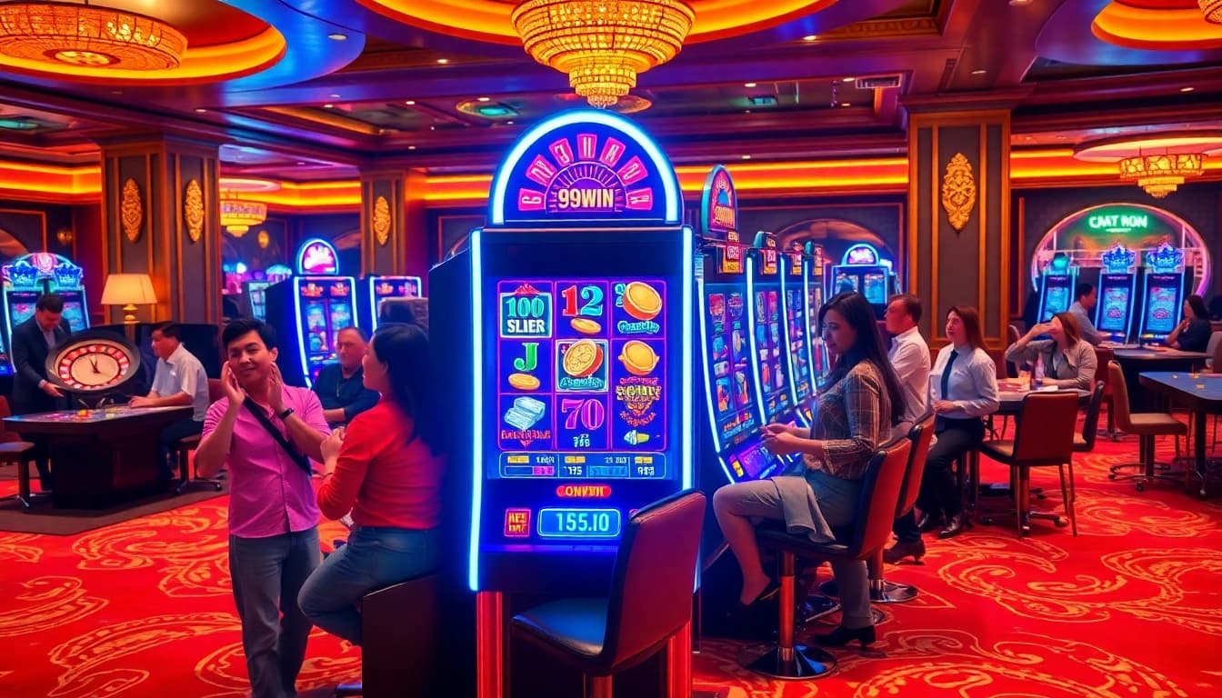 Experience Slot game 99WIN excitement with vibrant graphics and enthusiastic players.