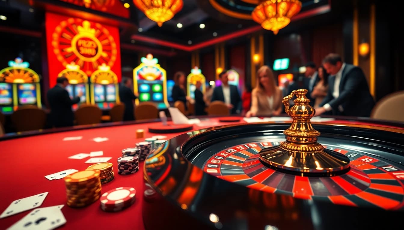 Experience the thrill of casino gaming with hz88 as players engage at vibrant poker tables.