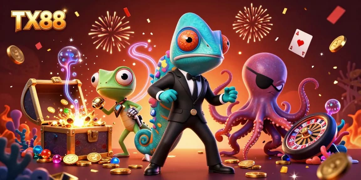 Experience vibrant casino excitement with TX88 through dynamic characters and rich gaming elements.