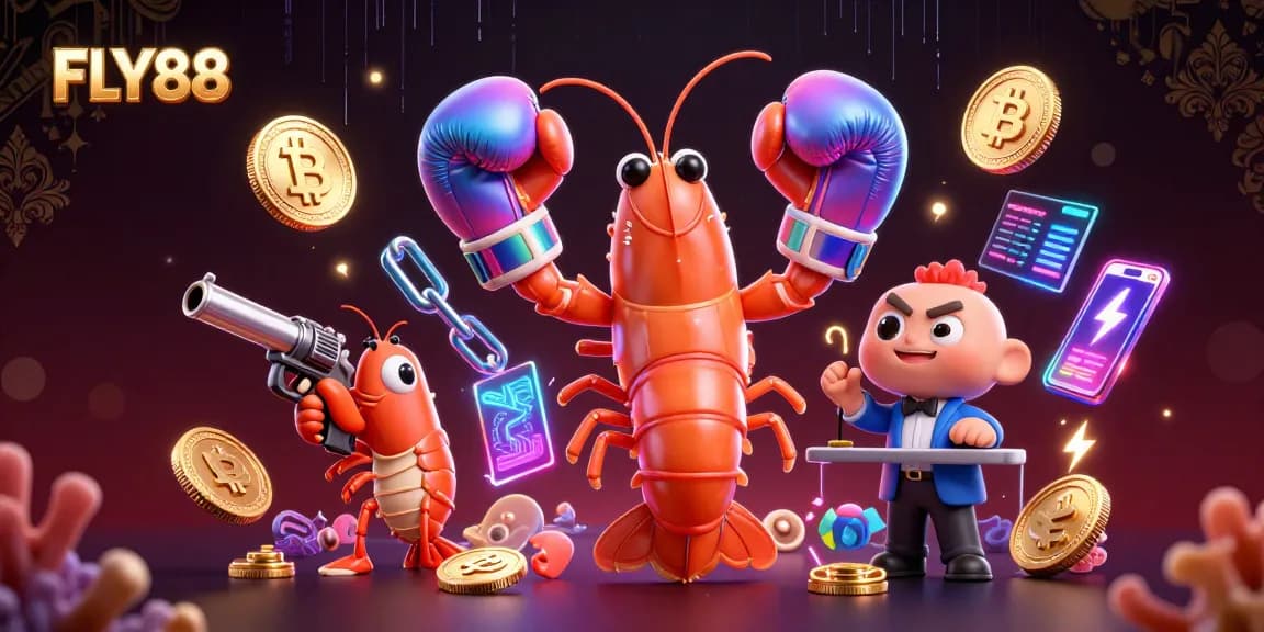 Engage in thrilling gameplay at FLY88 with vibrant 3D characters celebrating casino excitement.