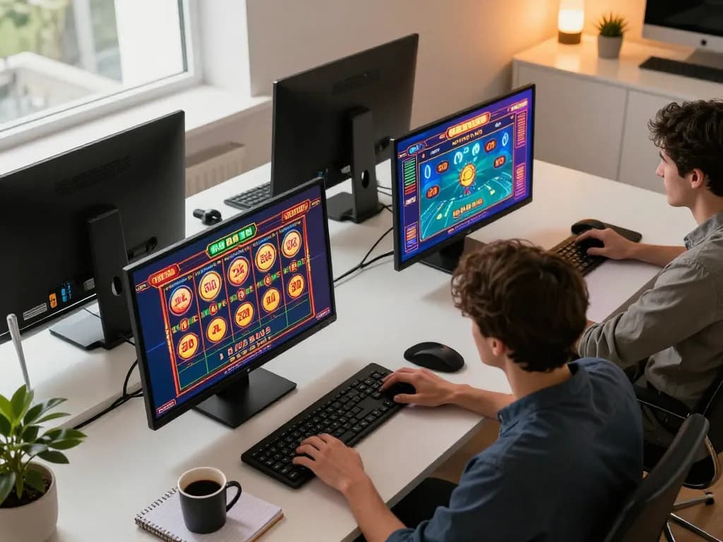 Players enjoying a gaming session at SC88 online casino with multiple games displayed on screens