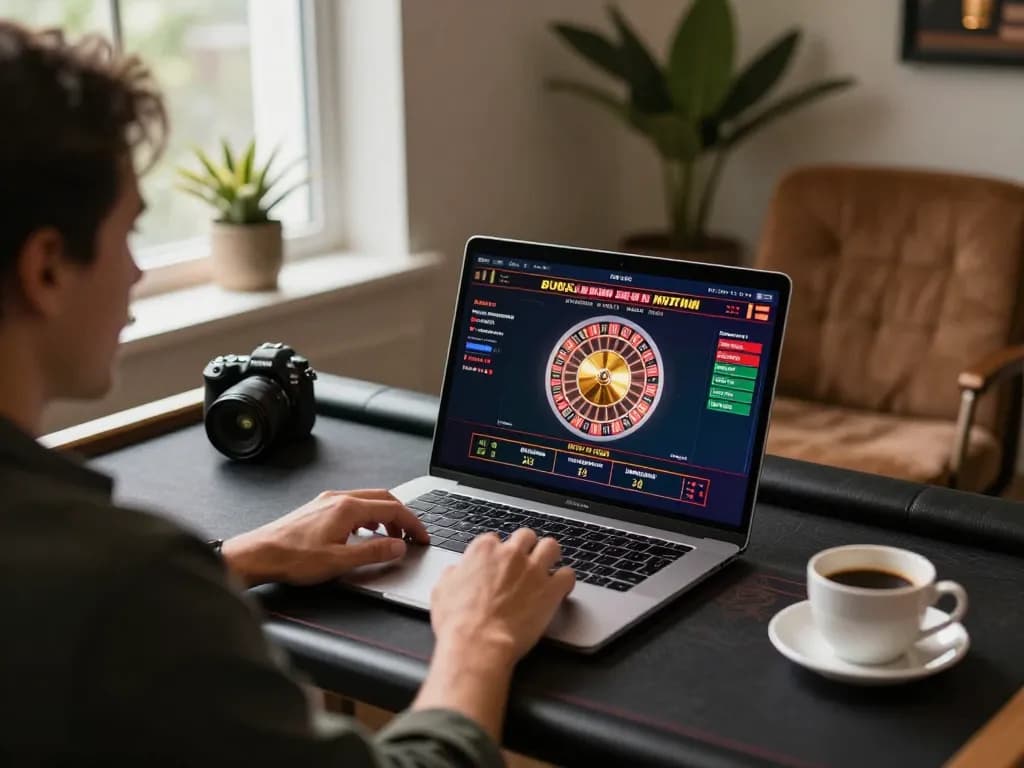Players engaging in online roulette on 33win during a cozy home gaming setup.